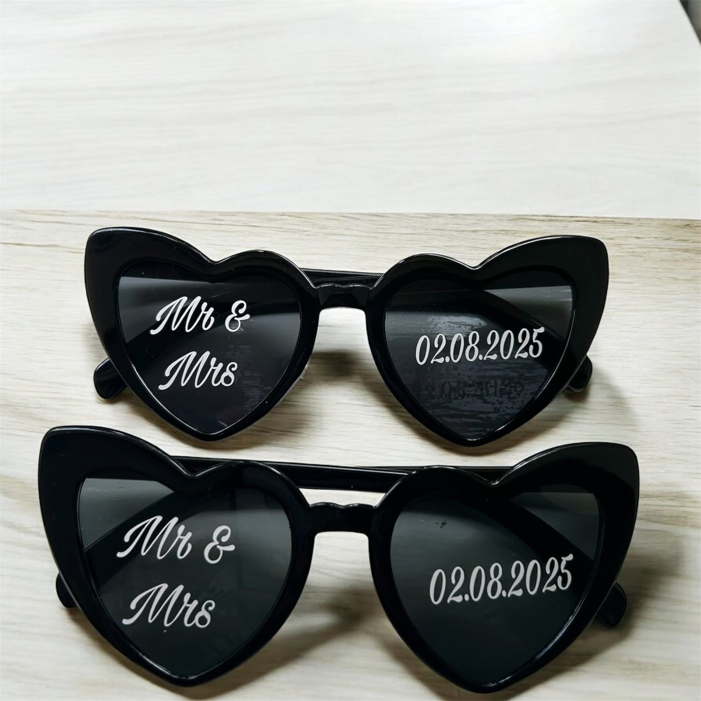 Personalised heart glasses