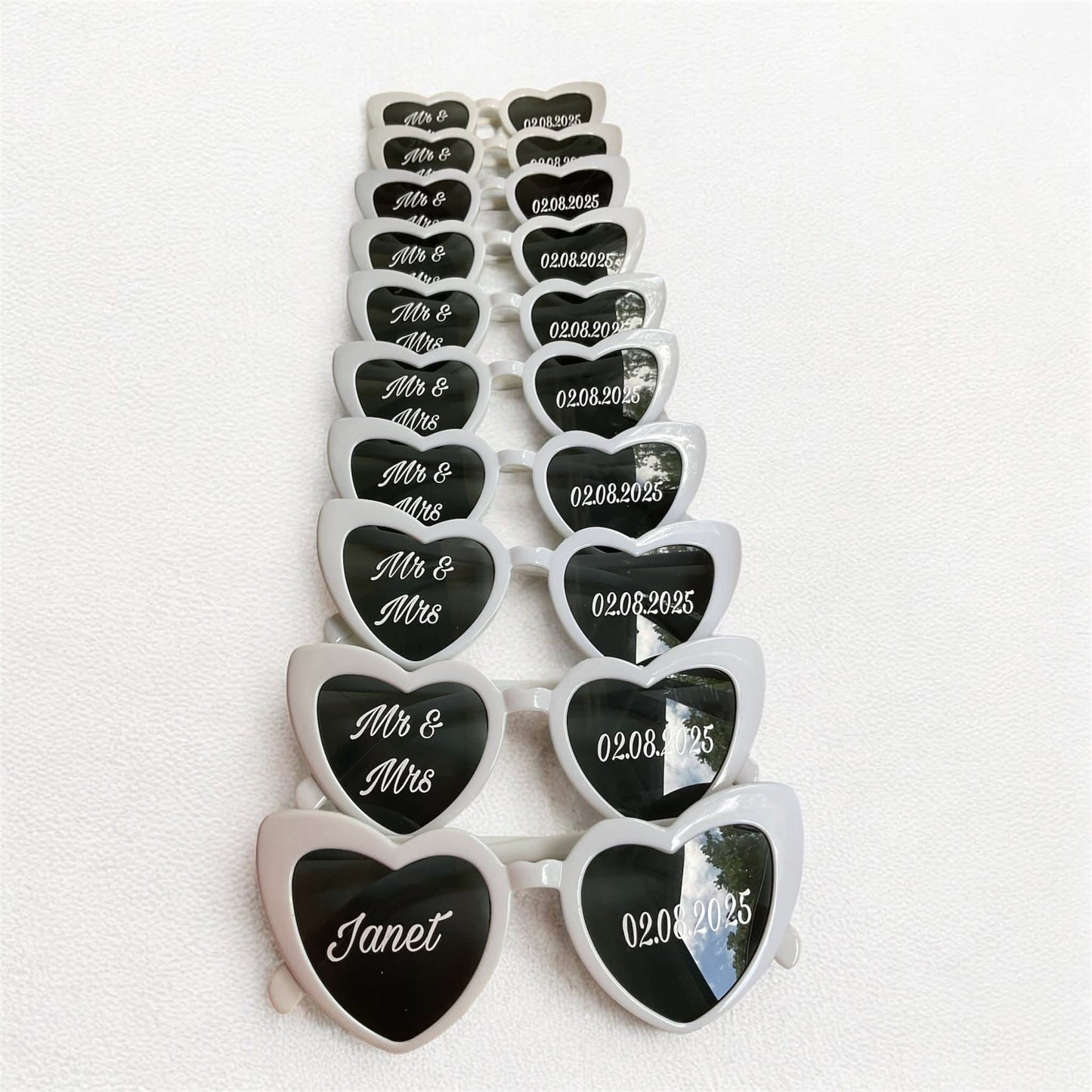Personalised heart glasses
